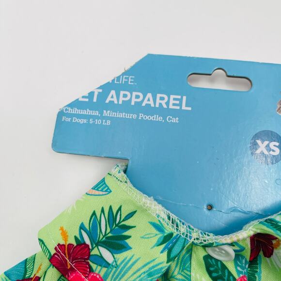 VIBRANT LIFE Pet Apparel Hawaiian Shirt Size Extra Small NWT For Dogs 5-10lbs - Picture 4 of 14